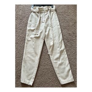 Express Beige Paperbag Pants